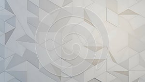 Modern Abstract Geometric Pattern Background White Grey Polygonal 3D Texture Design