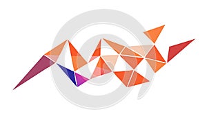 Modern Abstract Geometric Pattern Dynamic Colorful Triangle Design Element, vector design Generative AI