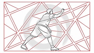 Modern Abstract Geometric Pattern, Dynamic Lines Shapes Background, vector design Generative AI