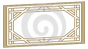 Modern Abstract Geometric Pattern Rectangle Frame Design, vector design Generative AI