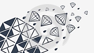 Modern abstract geometric pattern with sharp angles and triangular shapes, vector design Generative AI