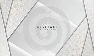 Luxury and modern concept texture with silver glitters dots element decoration.