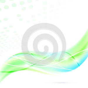 Modern abstract green fresh swoosh wave