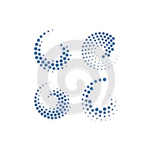 Modern Abstract Halftone icon Dots Logo sets