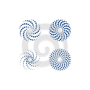 Modern Abstract Halftone icon Dots Logo sets photo