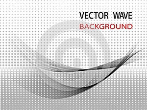 Modern abstract hi-tech smooth wave layout business card line background.