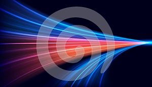 Modern abstract high-speed light effect. Technology futuristic dynamic motion.
