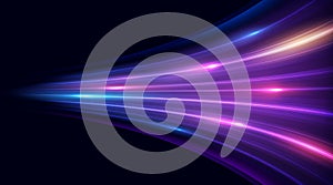 Modern abstract high-speed light effect. Technology futuristic dynamic motion. Movement pattern for banner or poster design