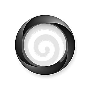 Abstract Black Circle Frame
