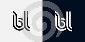 Modern Abstract Initial letter BL logo
