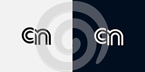 Modern Abstract Initial letter CN logo