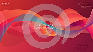 Modern abstract line, wavy background and full color. Vector Illustrator. Eps 10 - Vector