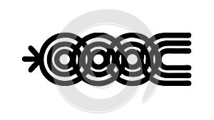 Modern Abstract Linked Loops Geometric Pattern Design, vector design Generative AI