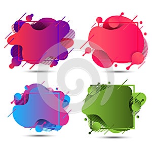 Modern abstract liquid shape. fluid elements graphic gradient vector colorful illustration