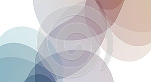 Modern Abstract Overlapping Circles Background with Soft Gradient Colors