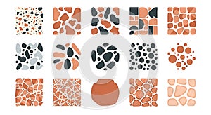 Modern Abstract Pattern Collection with Organic and Geometric Shapes