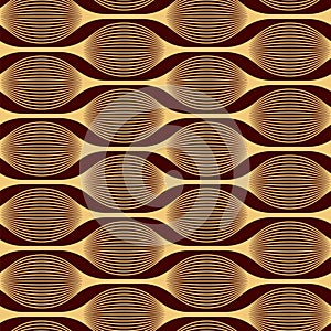 Modern abstract pattern of interwoven lines.