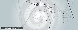 Modern abstract pattern with molecules connect on light background. Network connection structure. Light connection