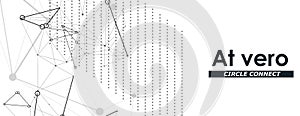 Modern abstract pattern with molecules connect on light background. Network connection structure. Light connection