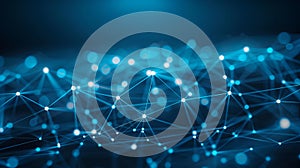 Modern Abstract Plexus Network Connection - Data Technology Background