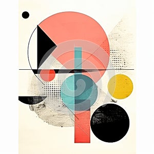 Modern Abstract Print: Cubist Shapes And Planes Poster