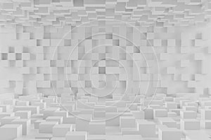 Modern abstract random square cube box bar stack wall design art wall background
