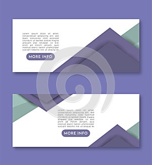 Modern Abstract Style Banner Set Design Template EPS10 Vector