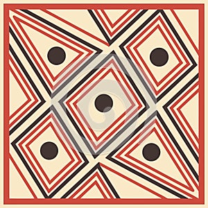 Modern Abstract Tile Pattern Vector, Dynamic Geometric Grid Design, vector design Generative AI