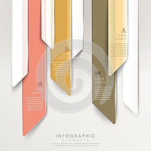 Modern abstract translucent arrow bar chart infographic