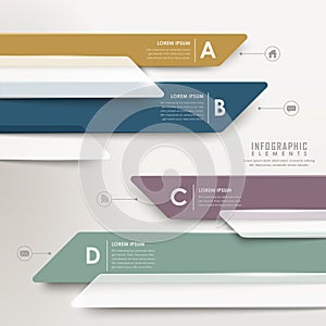 Modern abstract translucent arrow bar chart infographic