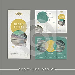 Modern abstract tri-fold brochure template design photo