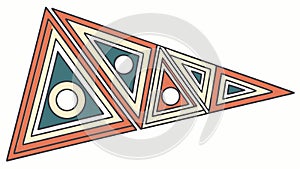 Modern Abstract Triangle with Geometric Patterns Vector Illustration, vector design Generative AI