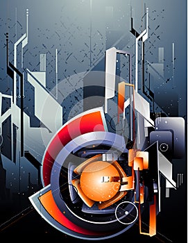 Modern abstract vector