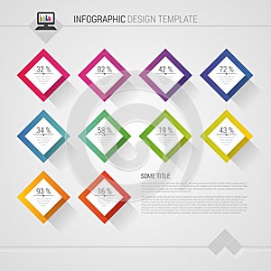 Modern abstract vector design infographic statistic. Vector template