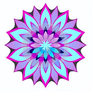 Stylish Petal-Based Abstract Emblem Design photo