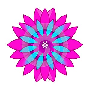 Stylish Petal-Based Abstract Emblem Design photo