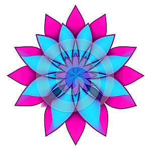 Stylish Petal-Based Abstract Emblem Design photo