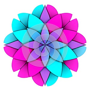 Stylish Petal-Based Abstract Emblem Design photo