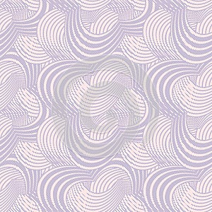 Modern abstract vector pattern design with overlapping striped geometric flowers. Seamless background.