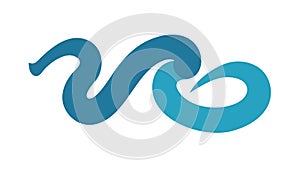 Modern Abstract Wave Curl Design Element, vector design Generative AI