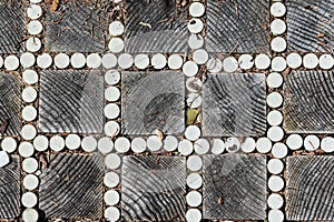 Modern abstract wooden pavement