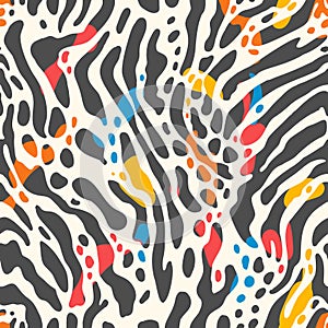 Modern abstract zebra print