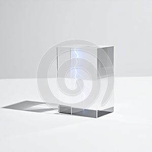 Modern Acrylic Podium on a Clean White Background