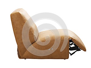 Modern adjustable brown leather upholstery chair. 3d render