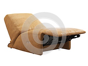 Modern adjustable brown leather upholstery chair. 3d render