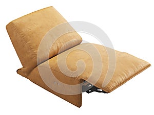 Modern adjustable brown leather upholstery chair. 3d render