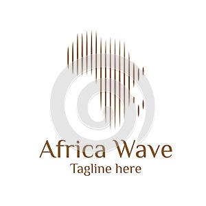Modern African wave logo template designs vector illustration