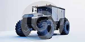 Modern Agriculture Tractor. A powerful vehicle used for various farm tasks, including plowing, tilling, planting, and