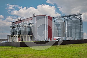 modern agro-processing plant for processing and silos for drying cleaning and storage of agricultural products, flour, cereals and