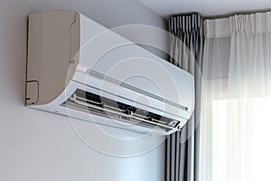 Modern Air Conditioner Installed on a Wall